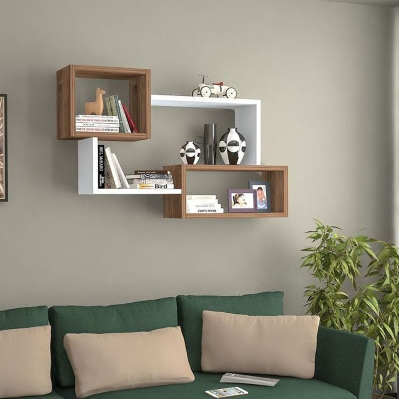 Angora Mobilya Üç Bölmeli Duvar Rafı