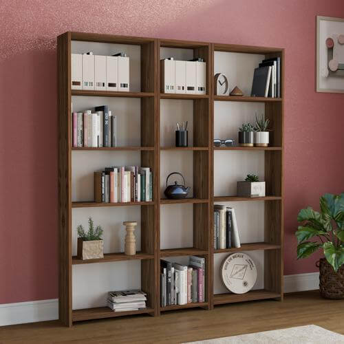Angora Mobilya 15 Raflı Geniş Kitaplık - Görsel 5
