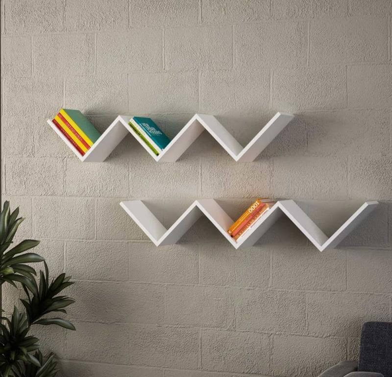 Angora Mobilya Zig Zag Kitaplık