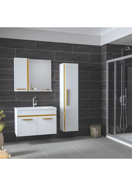 Angora Mobilya  Lavabolu Banyo Dolabı