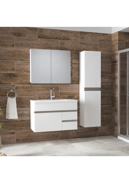 Angora Mobilya  Lavabolu Banyo Dolabı