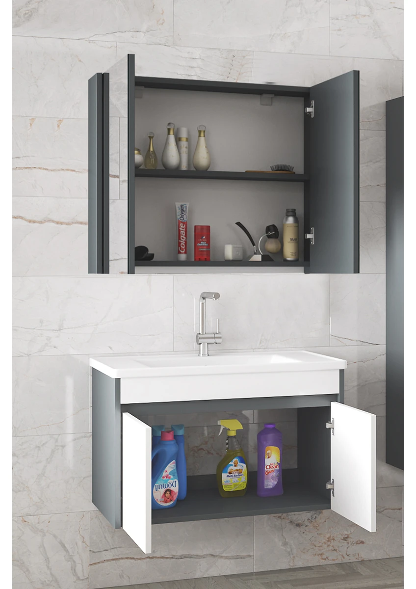 Angora Mobilya Lavabolu Banyo Dolabı - Görsel 3