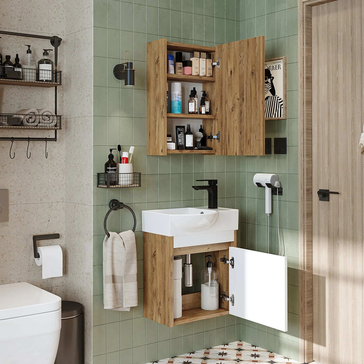 Angora Mobilya Lavabolu Banyo Dolabı - Görsel 4