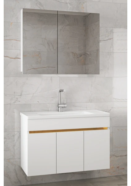 Angora Mobilya  Lavabolu Banyo Dolabı