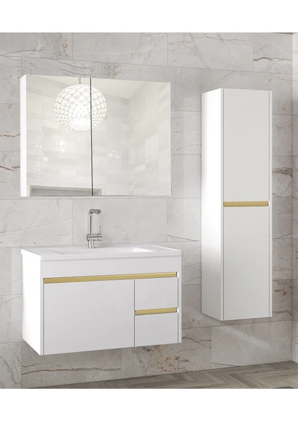 Angora Mobilya  Lavabolu Banyo Dolabı